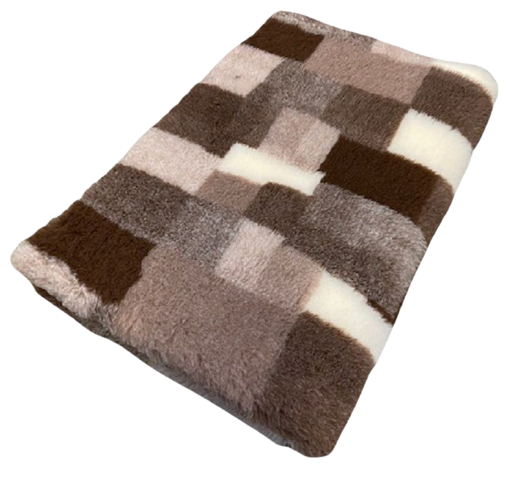Vet Bed Lappendeken - Taupe Bruin Creme - Latex Anti Slip