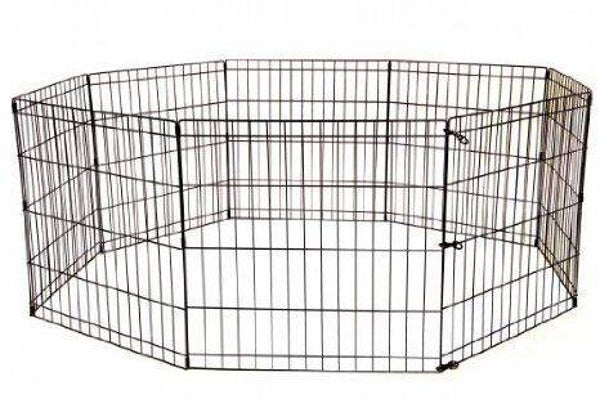 Puppyren  Zwart Uitvouwbaar omtrek 480 cm
