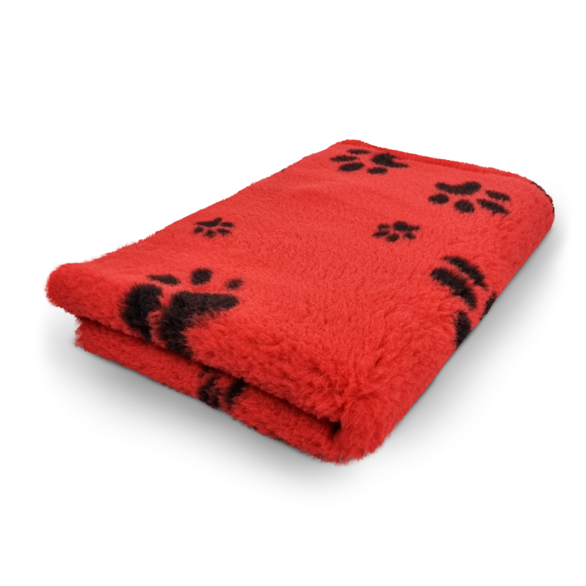Vet Bed Rood met Zwarte Voetprint Latex Anti Slip