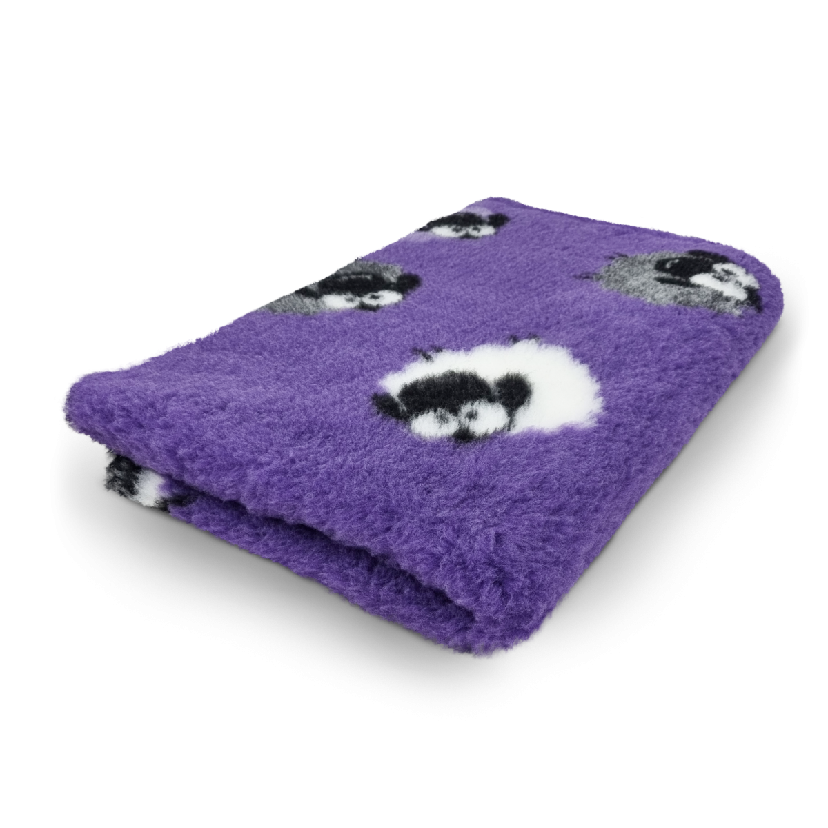 Vet Bed met Wollig Schaap - Antislip Hondenmat - Paars