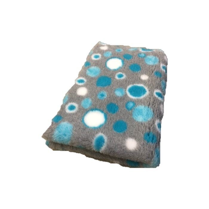 Vet Bed Circles Turquoise Grijs Wit - latex anti-slip