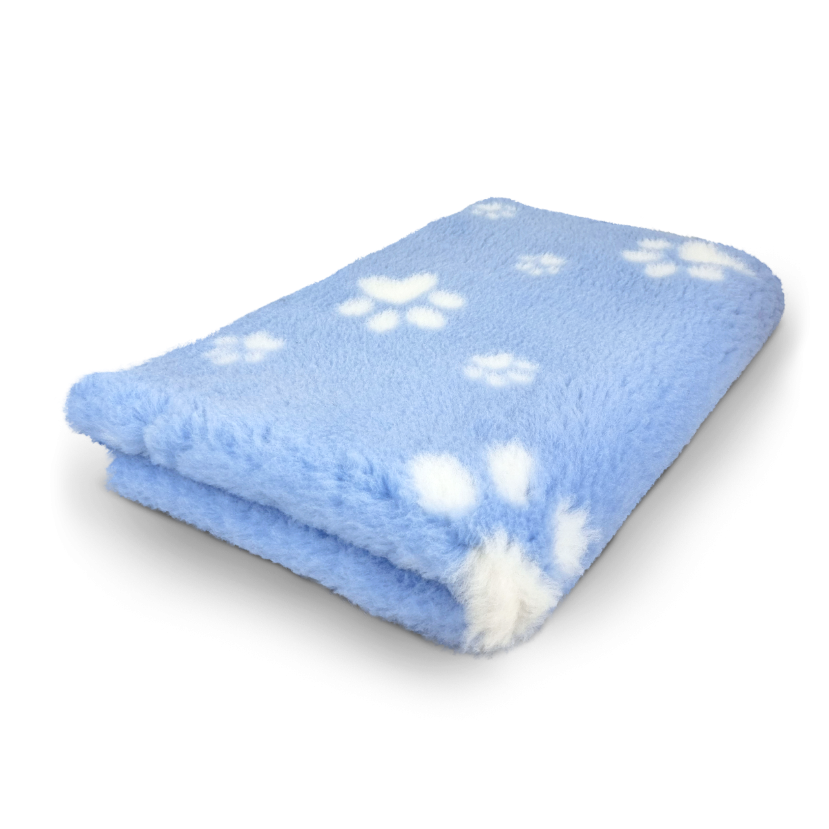 Vet Bed Lichtblauw met Witte Voetprint - Latex Anti Slip