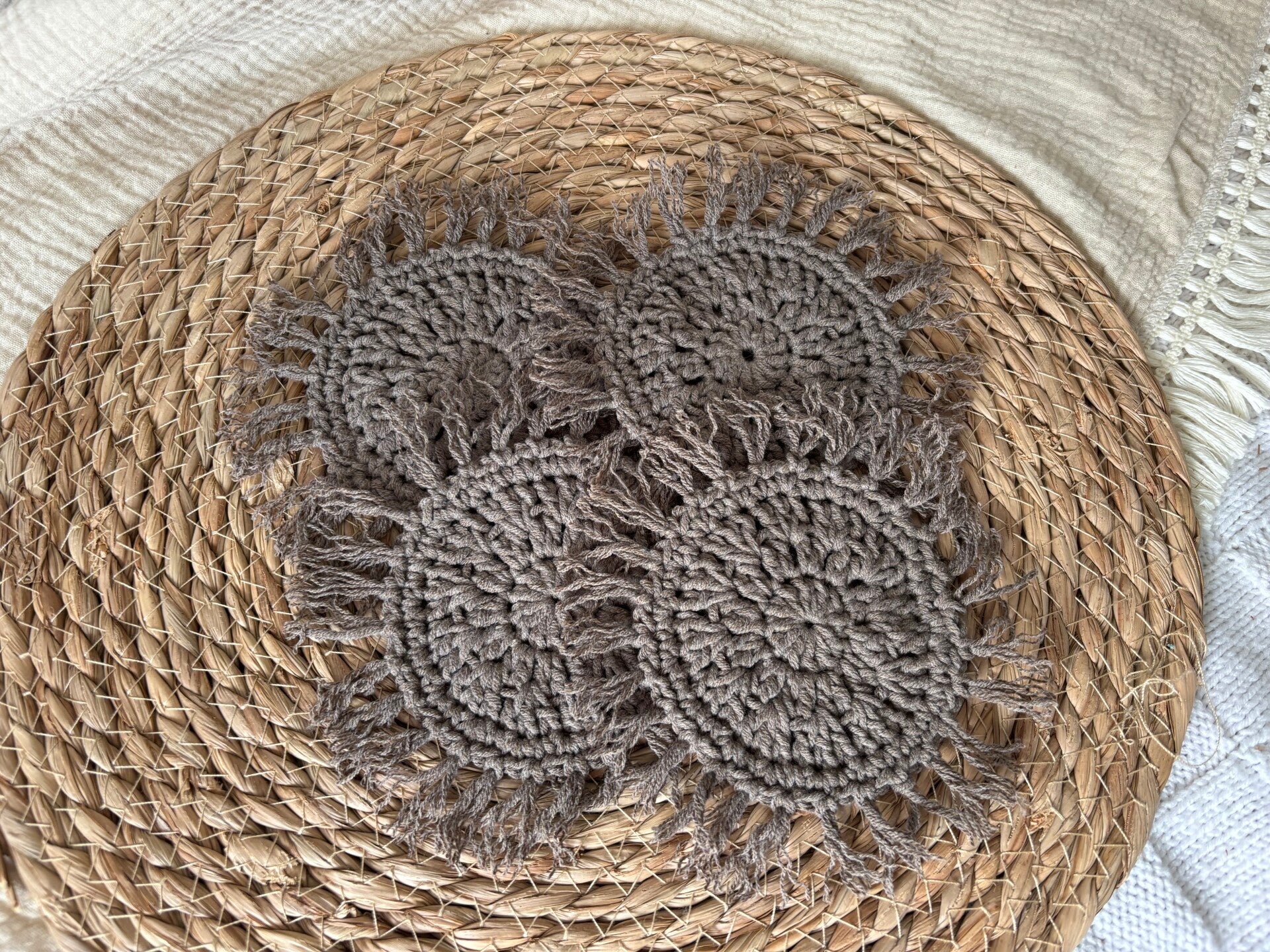 Boho onderzetters neutraal