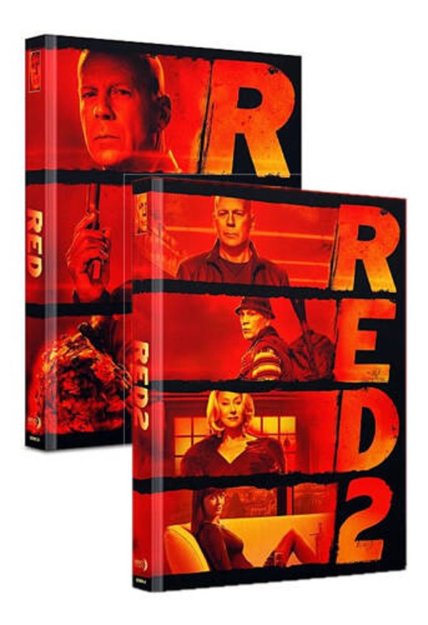 RED 1 + 2 - Limited Mediabook (Bundle) - Cover B  (2x 4K UHD + 2x Blu-ray)
