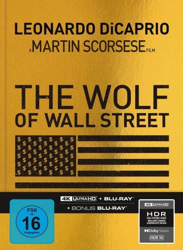 The Wolf of Wall Street 4K UHD + Blu-ray – 3-Disc Limited Mediabook - Cover A| 4K Ultra HD