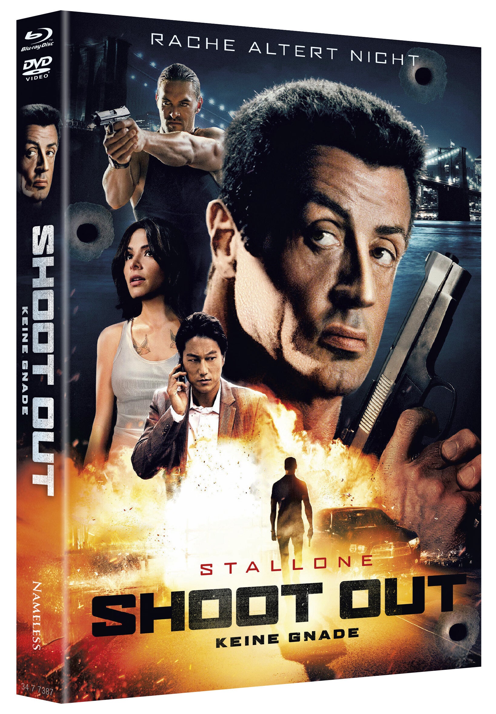Shootout - 2-Disc Limited Mediabook (Cover B) | Sylvester Stallone & Jason Momoa | Blu-ray + DVD