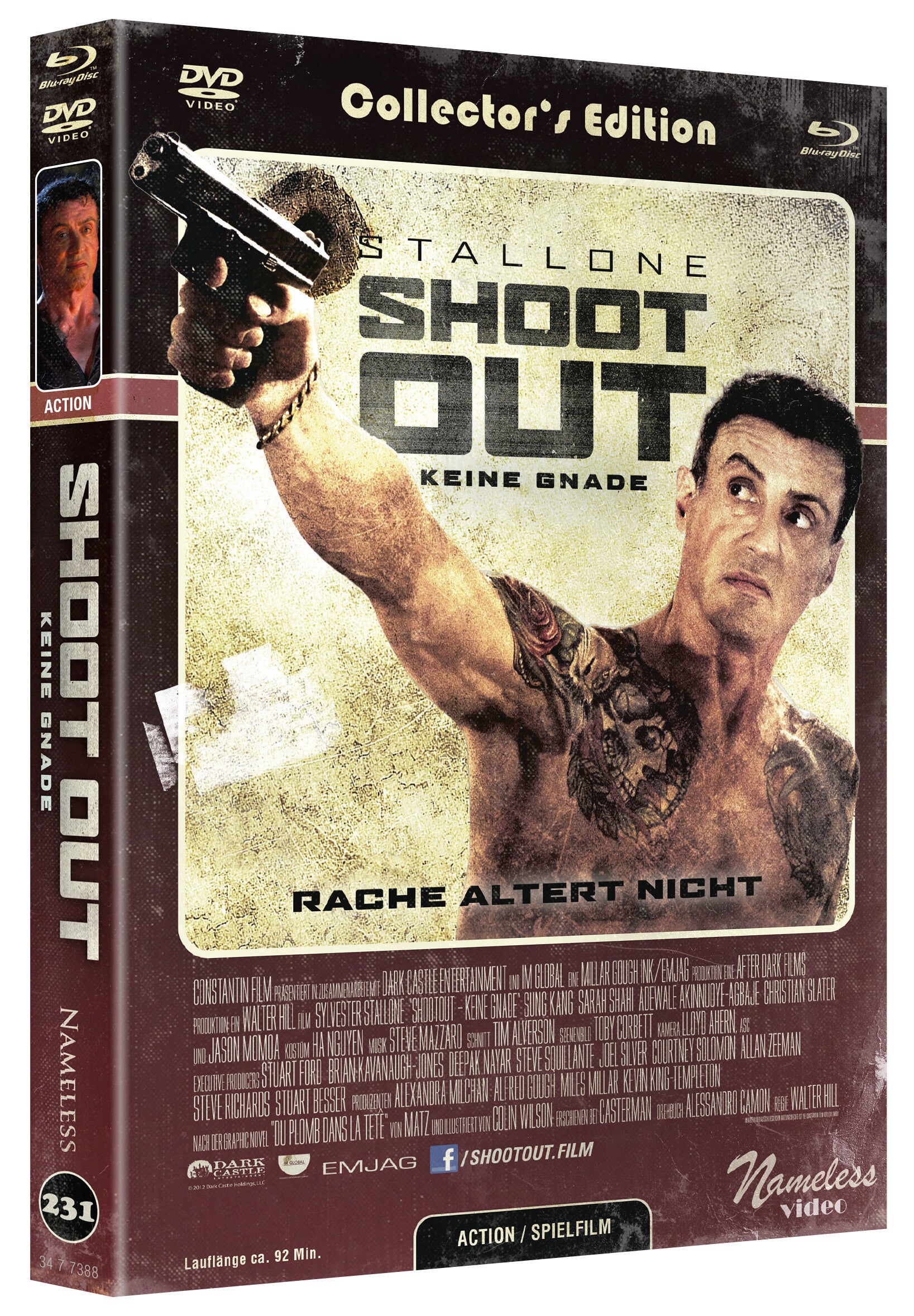 Shootout - 2-Disc Limited Mediabook (Cover C) | Sylvester Stallone & Jason Momoa | Blu-ray + DVD