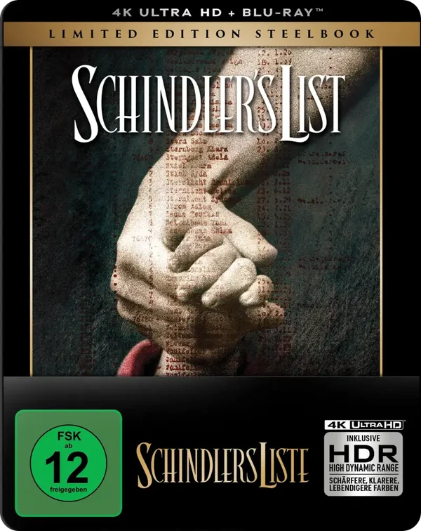 Schindlers Liste  - 3-Disc Limited Steelbook (4K UHD + Blu-ray)