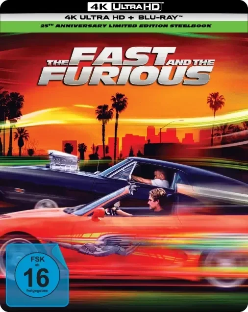 The Fast and the Furious - 25th Anniversary Edition - Limited Steelbook (4K-UHD+Blu-ray)