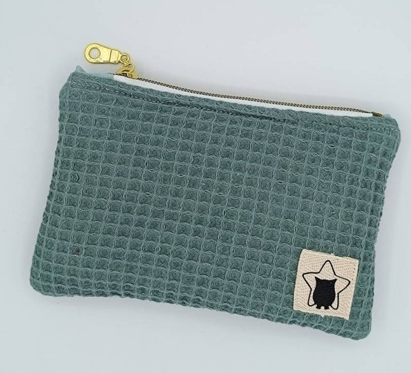 Petite pochette plate nid d'abeille