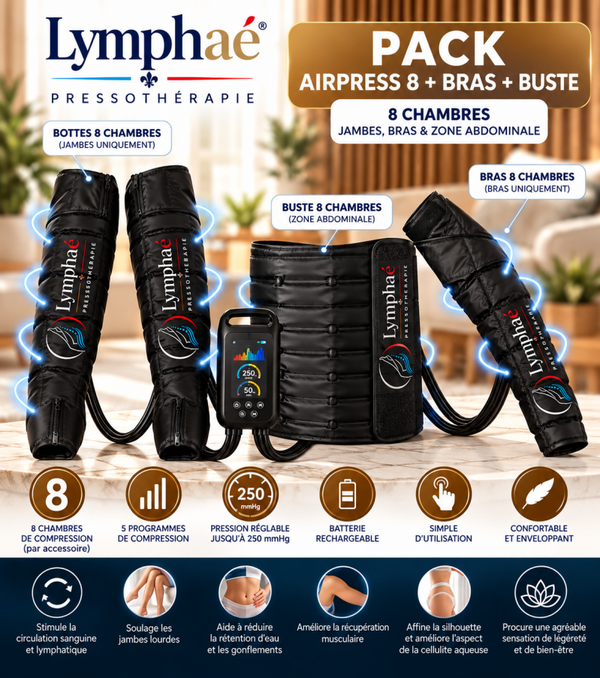 Pack Airpress 8 + Bras + Buste de pressothérapie