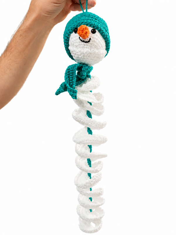 Spinner sneeuwman groen