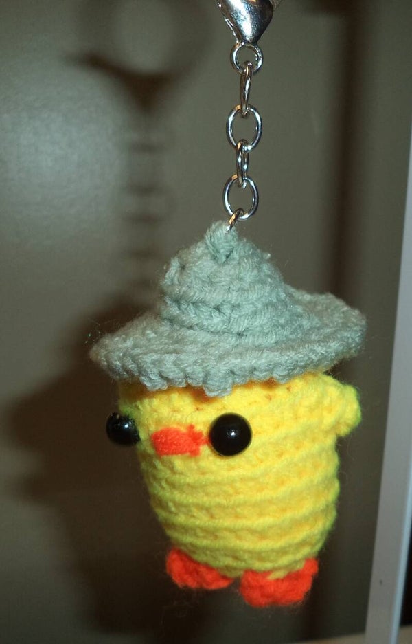 Amigurumi sleutelhanger Mexicaans kuikentje