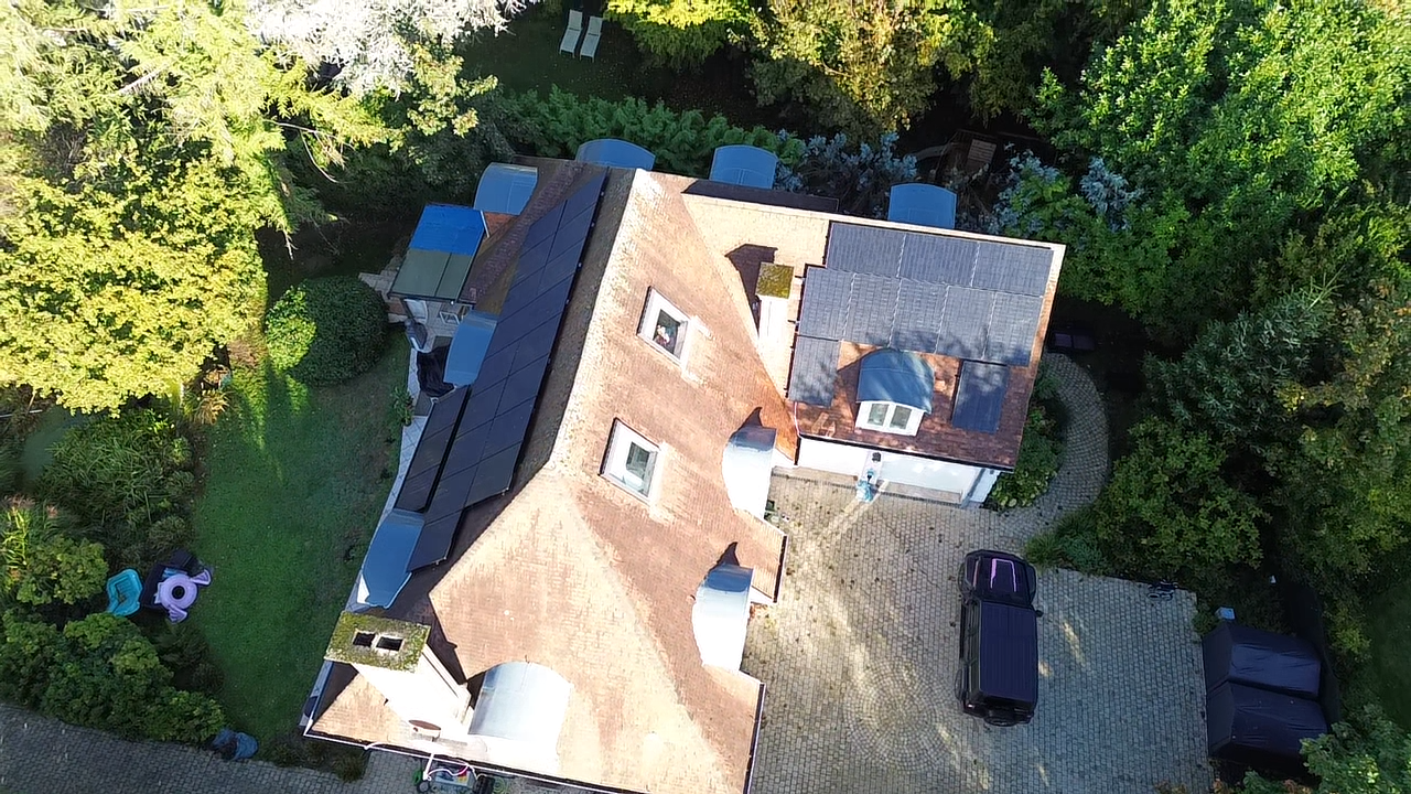 Chantier 7 — Villa : vue aérienne des différentes zones équipées