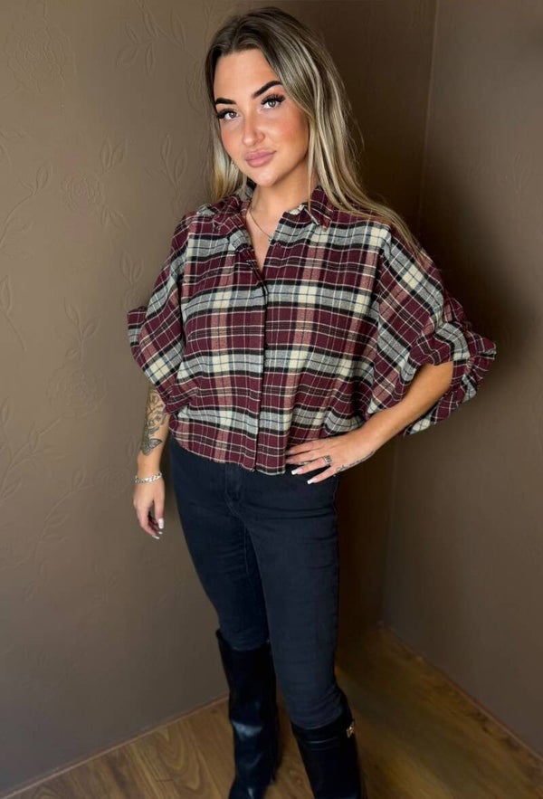 The Camille Check Blouse