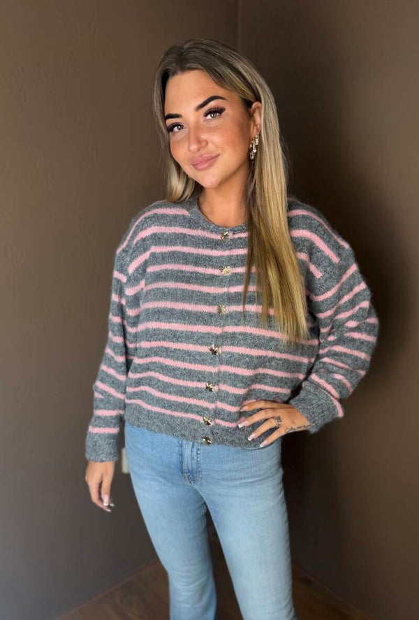 The Rosalie Striped Cardigan