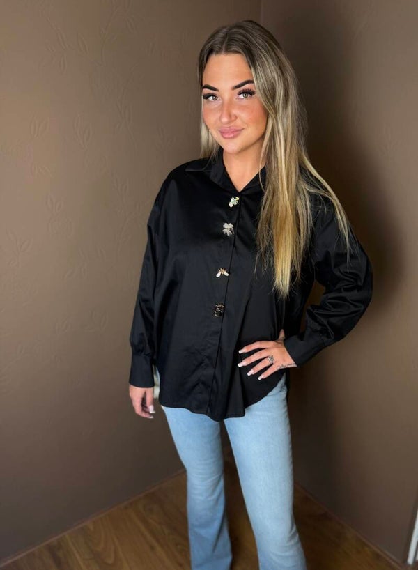 The Bijoux Blouse – Black