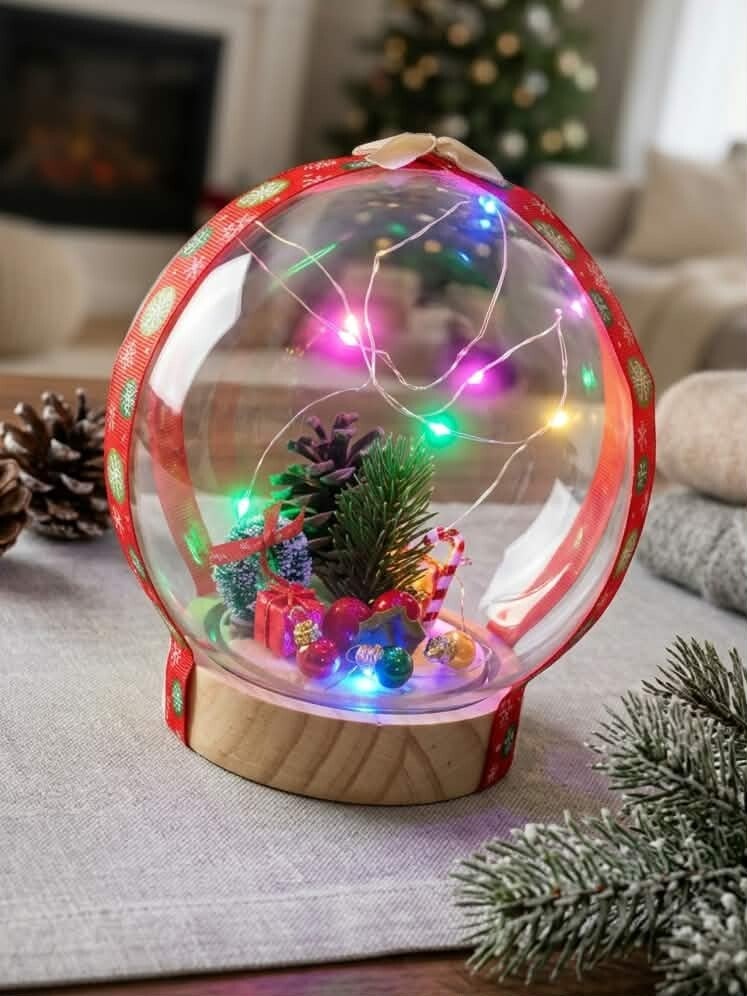 Cloche de Noël Lumineuse "Forêt Enchantée & LED Multicolores"