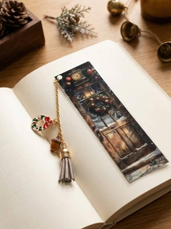 Marque-page Artisanal "Nuit de Noël Cooconing" (Recto/Verso)