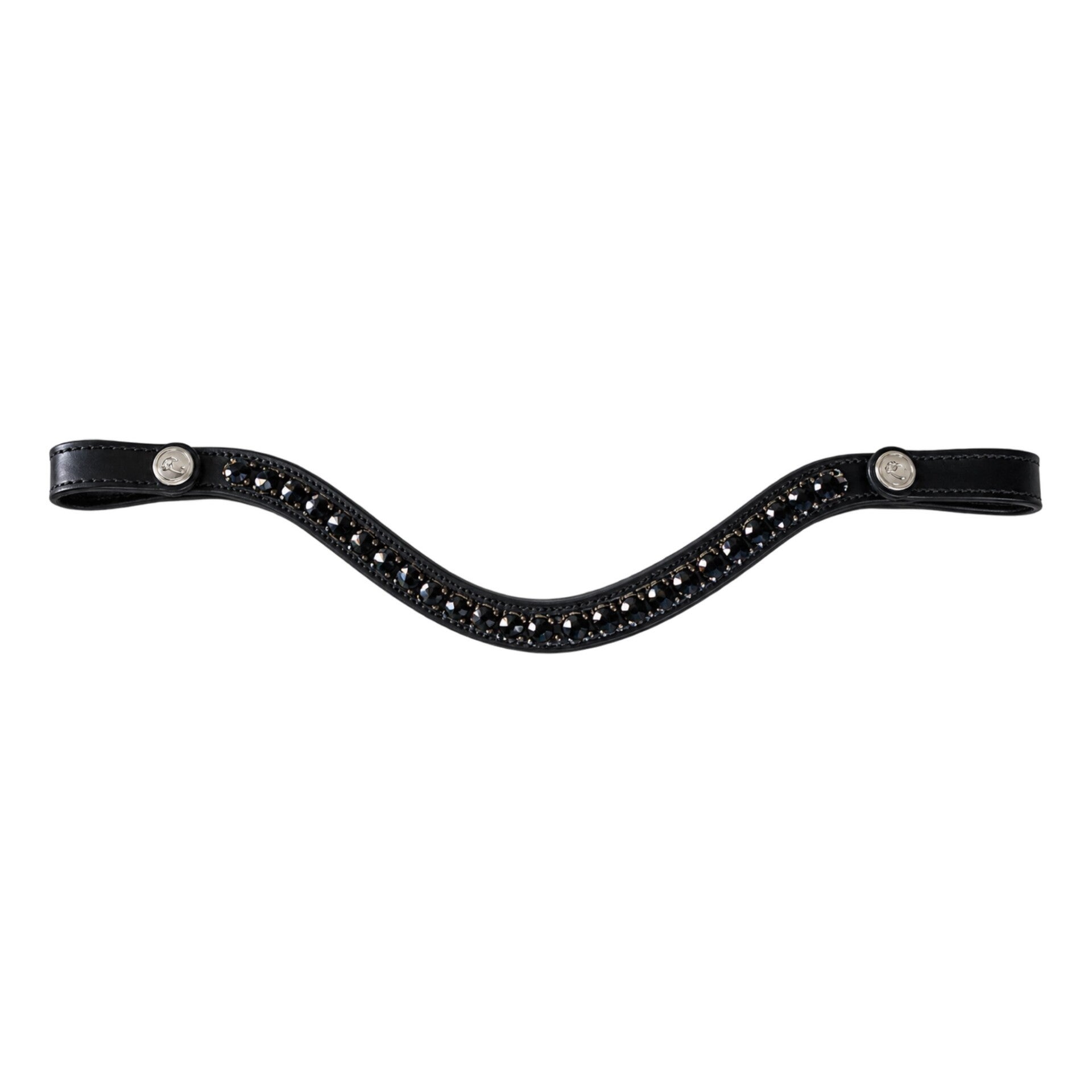 Lumière black solitaire crystal frontriem - maat cob