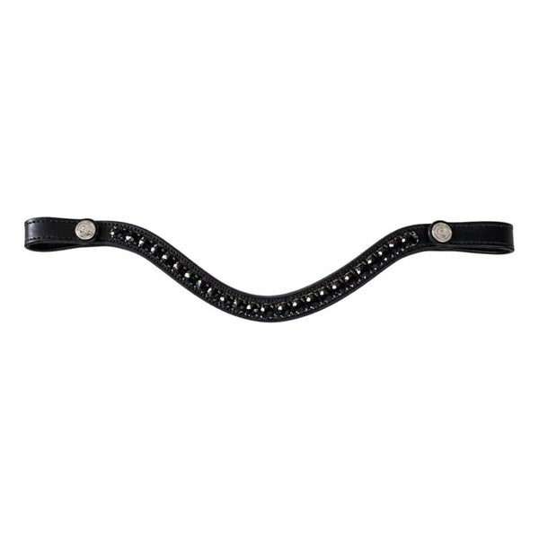 Lumière black solitaire crystal frontriem - maat cob