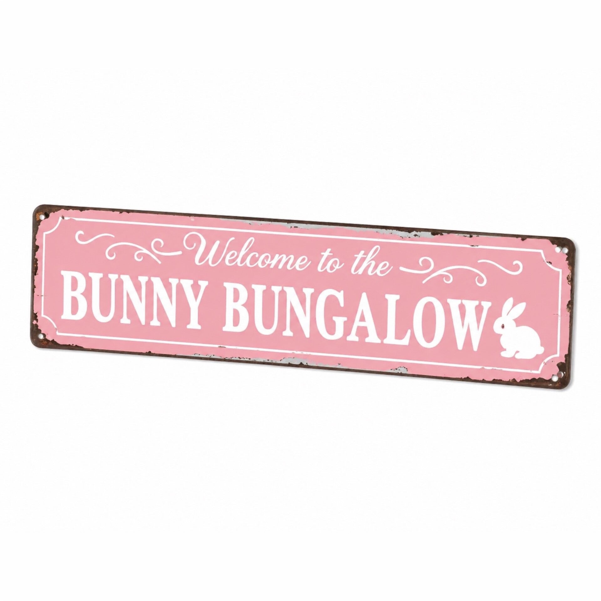 Metalen wandbord “welcome to the bunny bungalow”