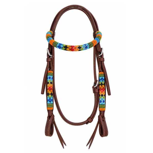 Pool’s westernhoofdstel met kleurrijke beads