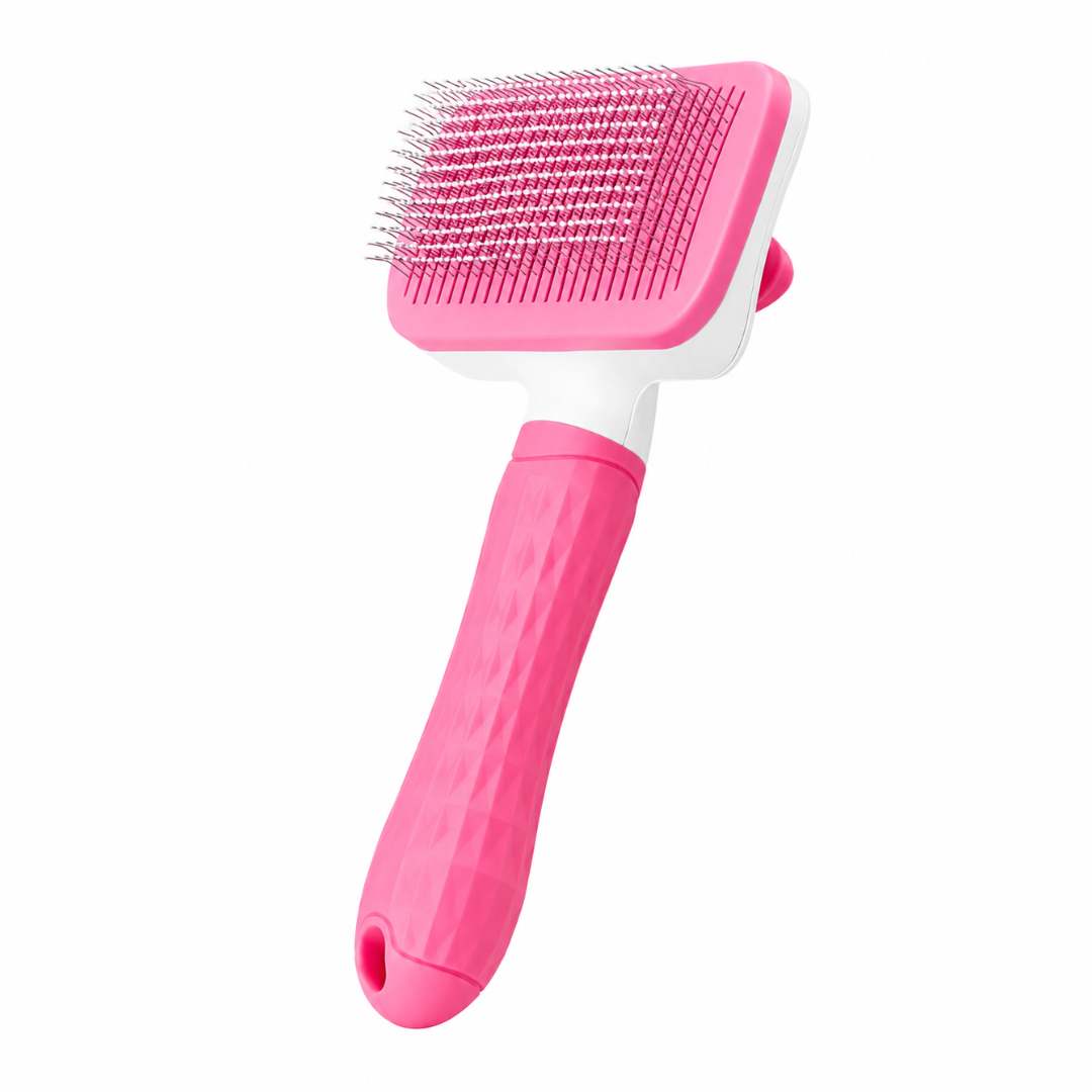 Zelfreinigende dierenborstel roze
