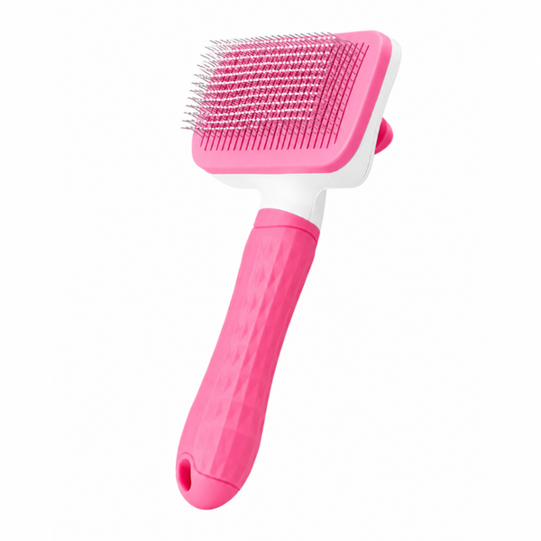 Zelfreinigende dierenborstel roze