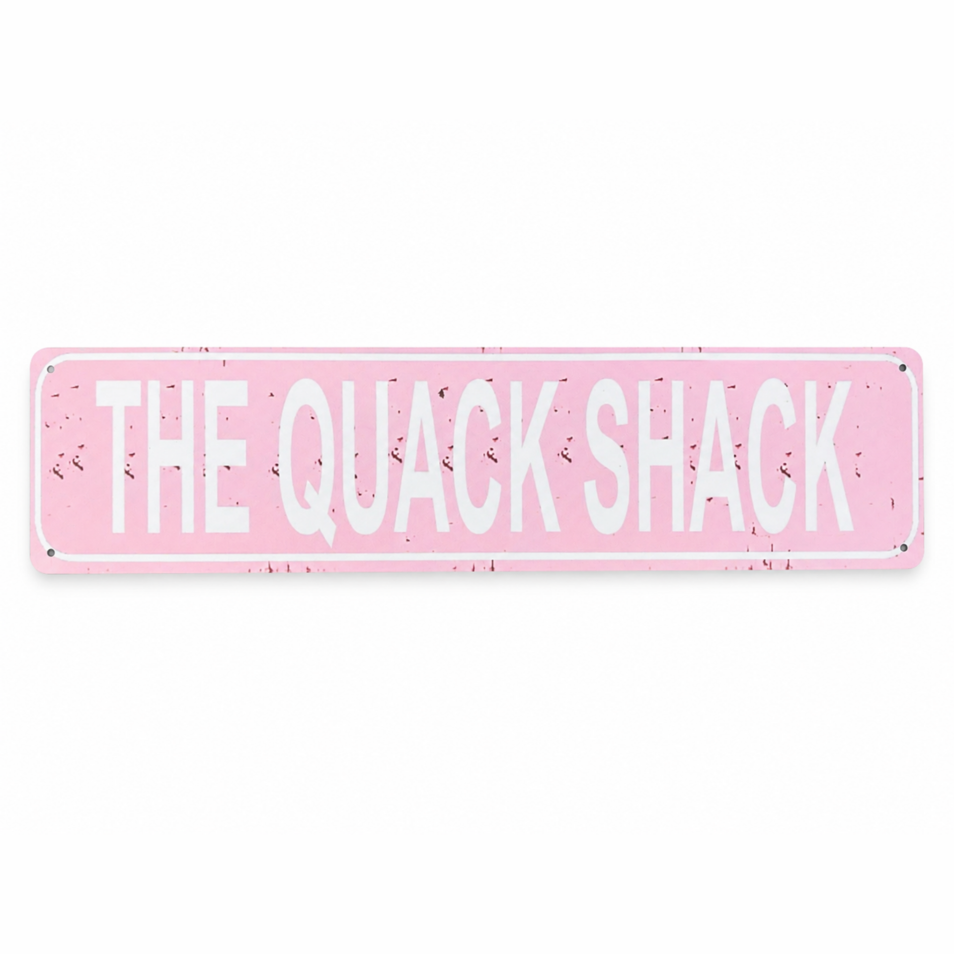 Metalen wandbord “the quack shack”