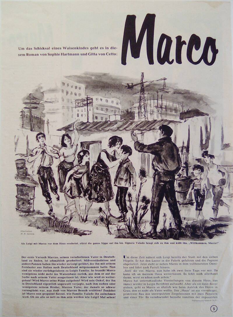 HHS Romanillustration Marco von Sophie Hartmann und Gitta von Cetto, Zeitschrift Constanze