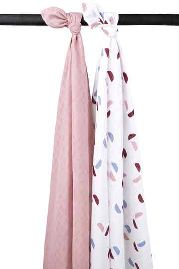 Hydrofiele Swaddles 2-pack Shapes - Lilac - 120x120 cm