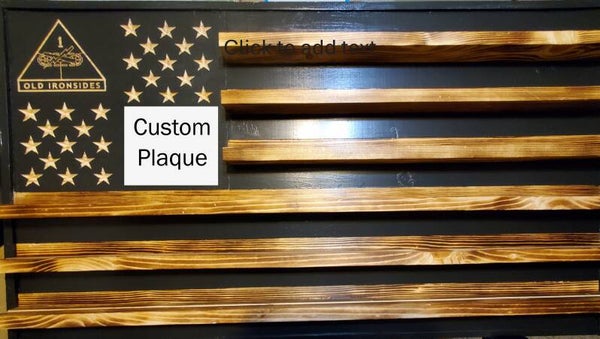 Large Coin Challenge Flag Old Ironsides Custom Plaque Placement