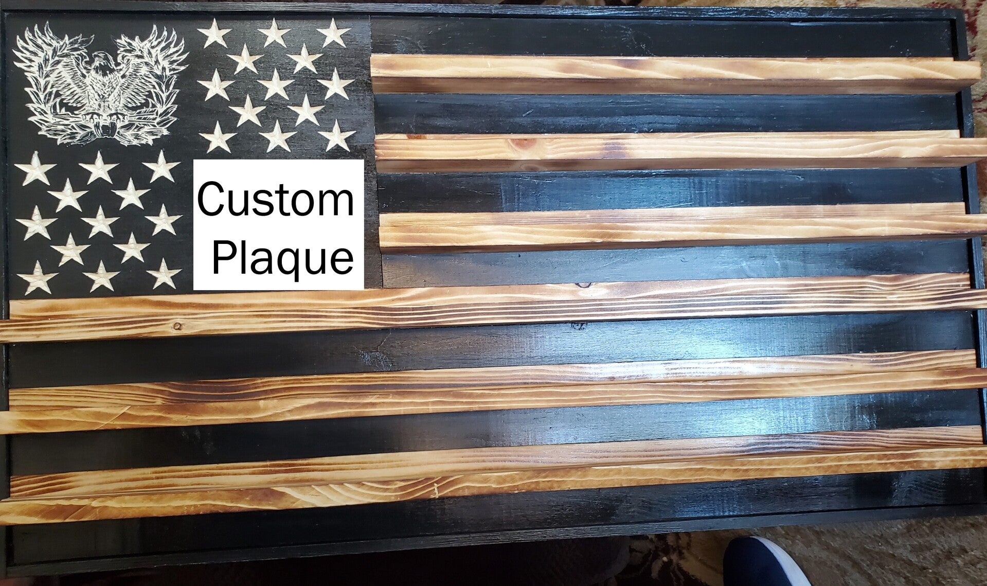 Large Coin Challenge Flags for Custom Plaque Placement