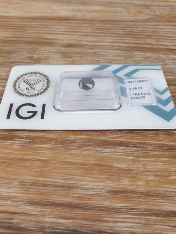 Losse Diamant zwart 1.98 carat