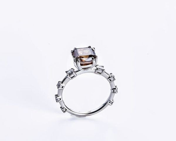 18 karaat Witgoud - Ring - 4.03 ct totaal  Diamant - VS2 (Kopie)
