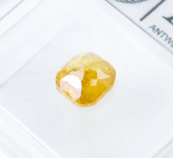 Losse Diamant - 0.72 ct - Natural Fancy INTENSE Yellow - I3