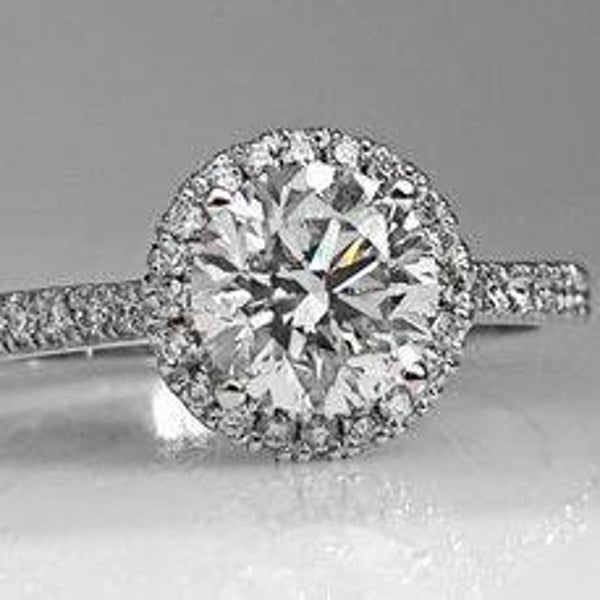 Diamond ring 14 karaat Witgoud -SI1  color J - 1.41 ct