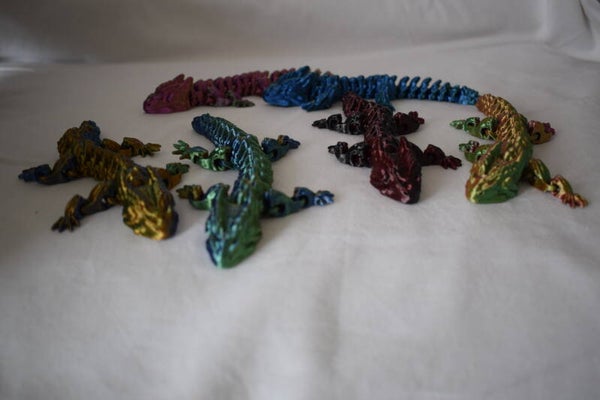 Dragon - Flex - Print in Place - klein