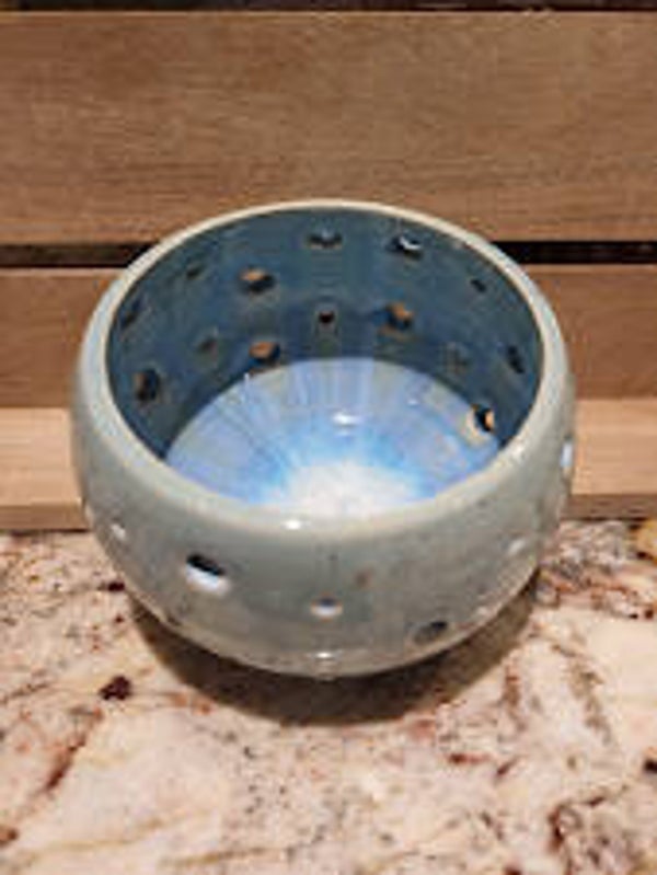Candle holder 7cm - soft blue