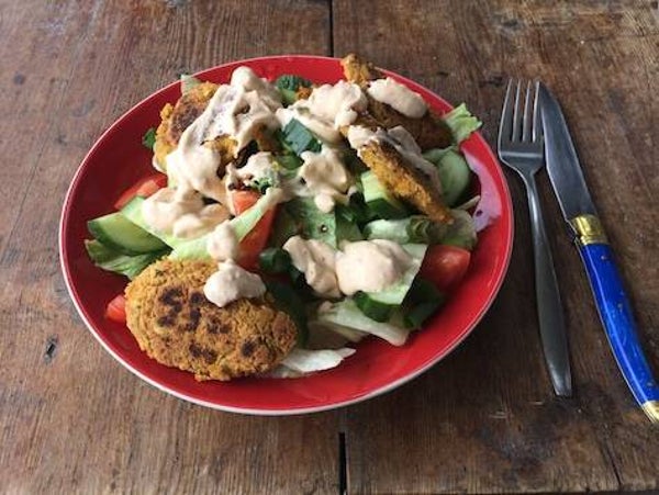 Glutenvrije falafel salade