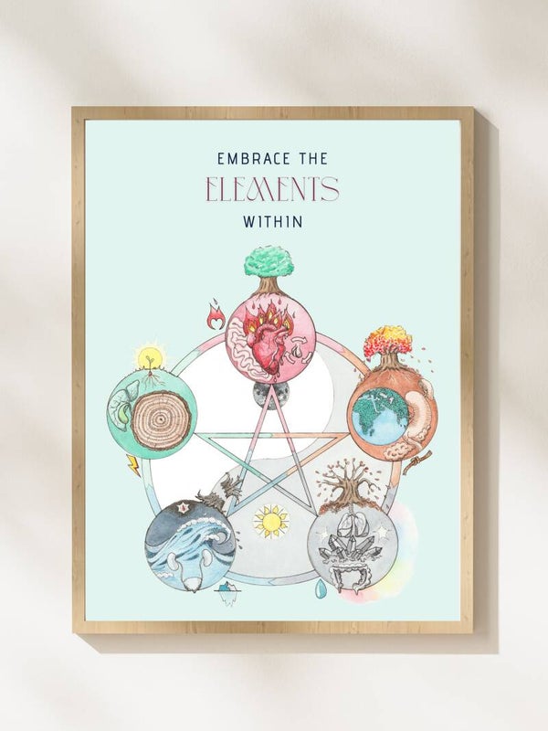 Artprint A4 'Embrace the elements within'