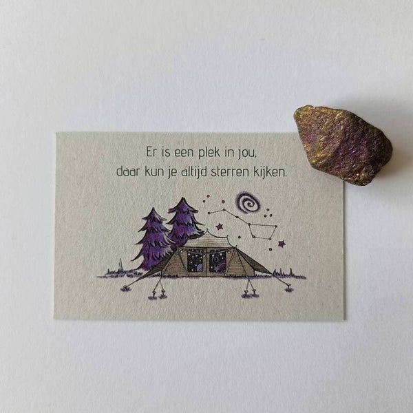Minikaartje Tentje met tekst