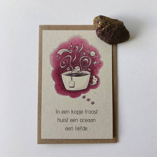 Minikaartje Kopje Troost met tekst