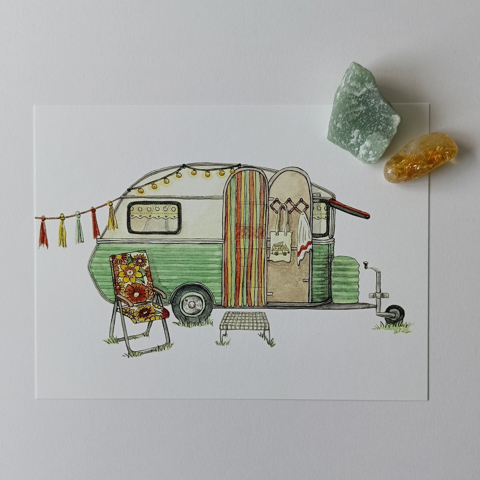 Artprint A5 Retro Caravan