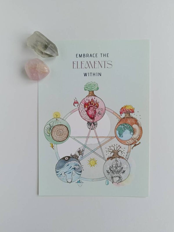 Artprint A3 'Embrace the elements within'