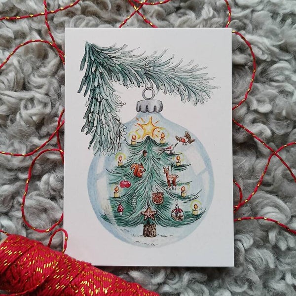 Kaart Kerstbal / Yulebal