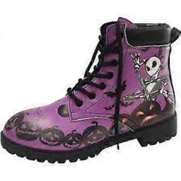 Stiefelette „Jack O’Lantern Purple Edition“