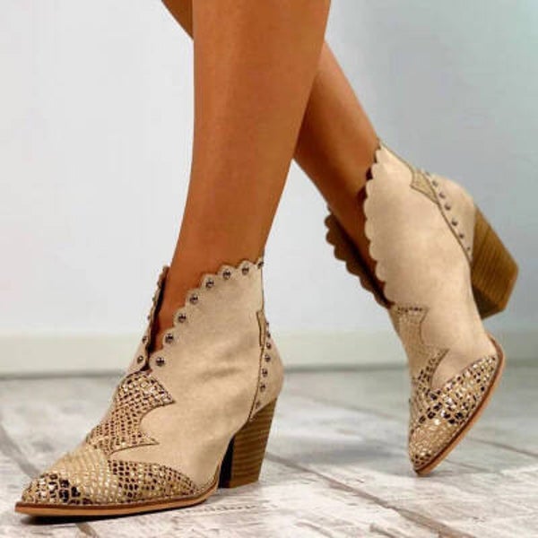Stiefelette „Western Chic Beige“