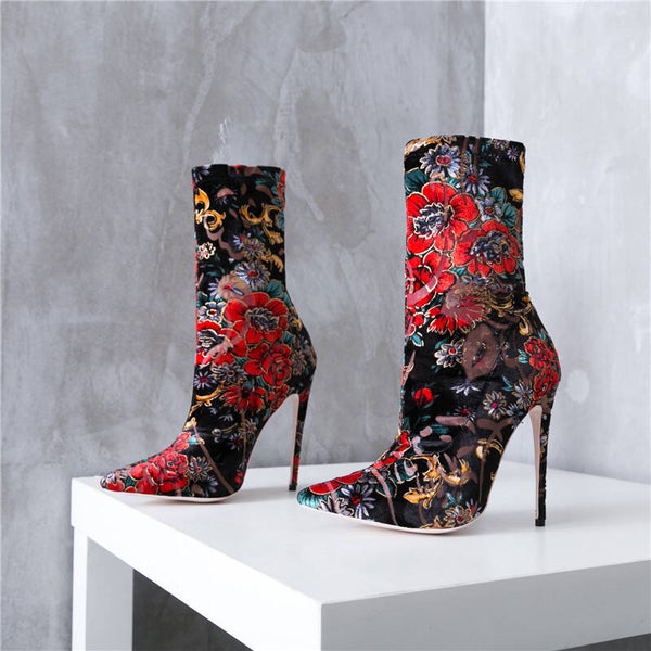 Stiefelette „Velvet Bloom“